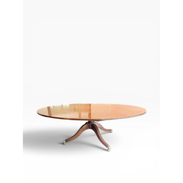 Smith & Watson Round Mahogany Pedestal Dining Table For Sale In Boston - Image 6 of 18