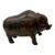 Chinese Patinated Bronze Pig Sculpture Vintage For Sale