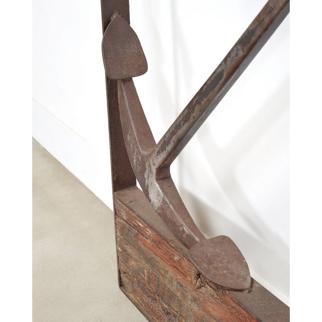 British Crown & Anchor Iron Hanging Tavern or Pub Sign For Sale - Image 16 of 18