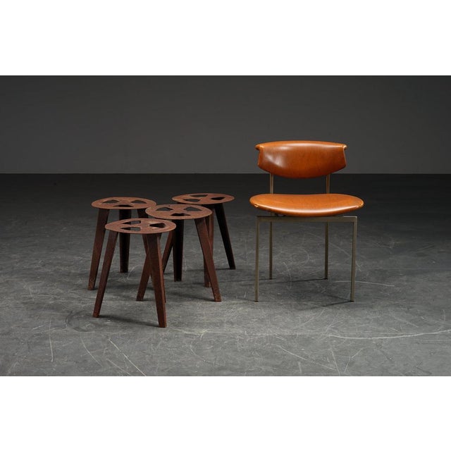 Industrial Stool in Wood For Sale - Image 6 of 15