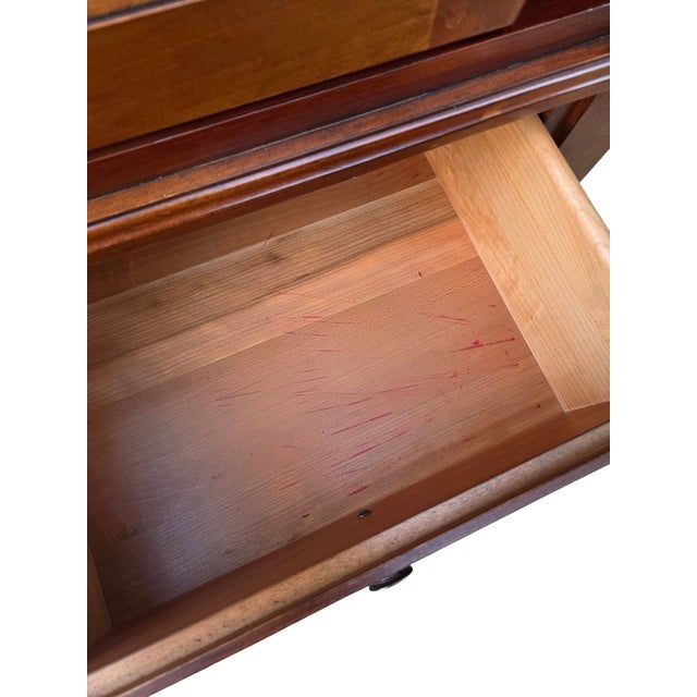 1990s Ethan Allen Townhouse Sliding Door China Cabinet Display Curio Bookcase Hutch For Sale - Image 12 of 18