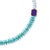 Modern Turquoise Lapis Color Block Necklace For Sale - Image 3 of 7