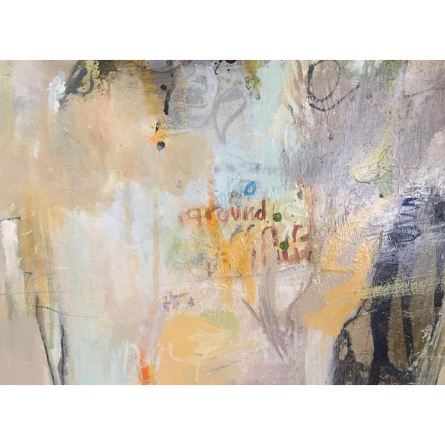 Abstract "Human Nature" Large Original Abstract Expressionist Landscape Painting in Neutral Earth Tones. For Sale - Image 3 of 5