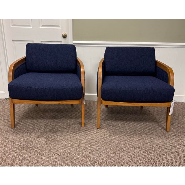 2020s Pair of Baker McGuire Resort Teak Schooner Lounge Chairs With Ottoman For Sale - Image 5 of 10