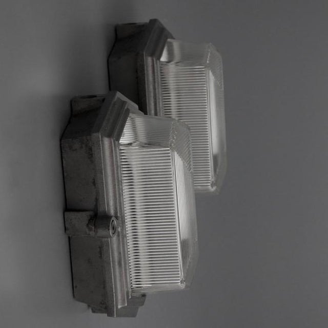 Industrial Bulkhead Prismatic Lights - a Pair | Chairish