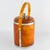 Burnt Orange Christofle Chrome and Red Tea Amber Lucite Barware Ice Bucket, circa 1970 For Sale - Image 8 of 15