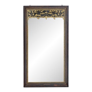 Antique 10th C Italian Giltwood & Faux Bois Mirror For Sale