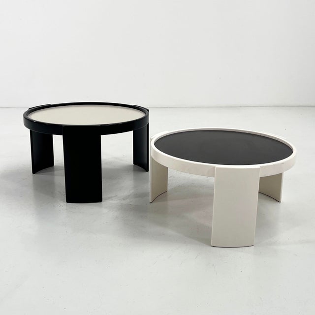 Reversible Nesting Tables by Gianfranco Frattini for Cassina, 1960s, Set of 2 For Sale - Image 10 of 10