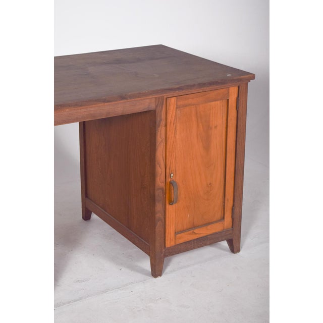 Mid-Century Modern Mid-Century Portuguese Desk in Oak from Olaio, 1950s For Sale - Image 3 of 13