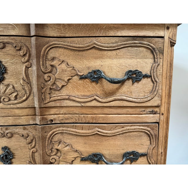 French Bleached Oak Chest of Drawers, 1860 For Sale - Image 10 of 12