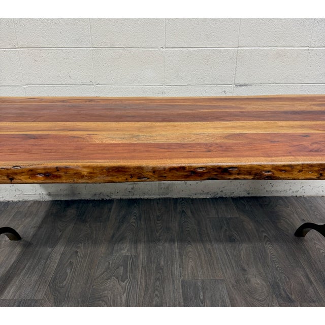 Early 21st Century West Elm Live Edge Acacia Wood Dining Table For Sale - Image 5 of 18