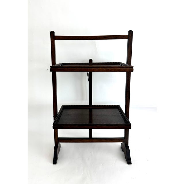 Traditional Antique Edwardian Folding Silent Butler or Cake Stand For Sale - Image 3 of 13