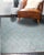 2020s 4x12 Isla Moroccan Blue Geometric Modern Hand Knotted Wool Carpet Rug For Sale - Image 5 of 6