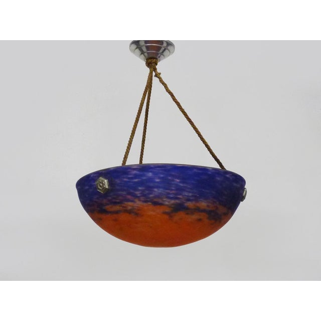 Muller Frères Art Deco Pendant Light by Frères Muller Lunéville, 1890s For Sale - Image 4 of 11