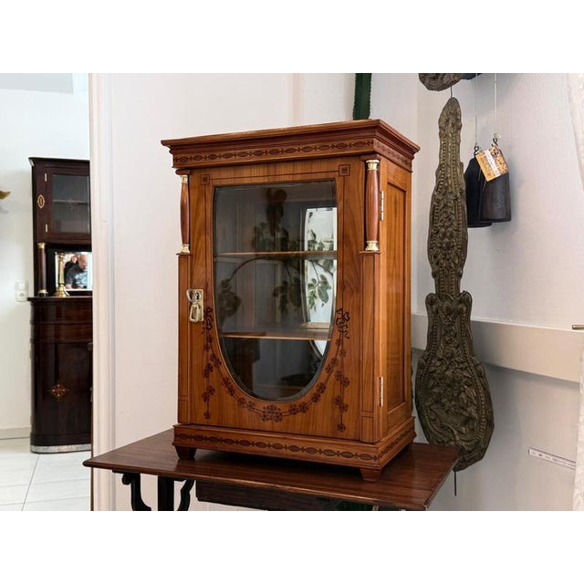 Antique Empire Column Bookcase For Sale - Image 4 of 13