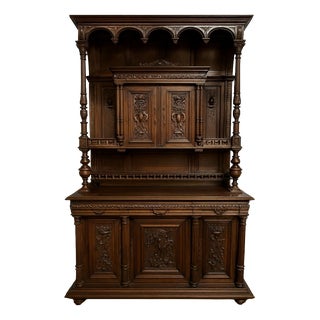 Renaissance Style Walnut Buffet For Sale