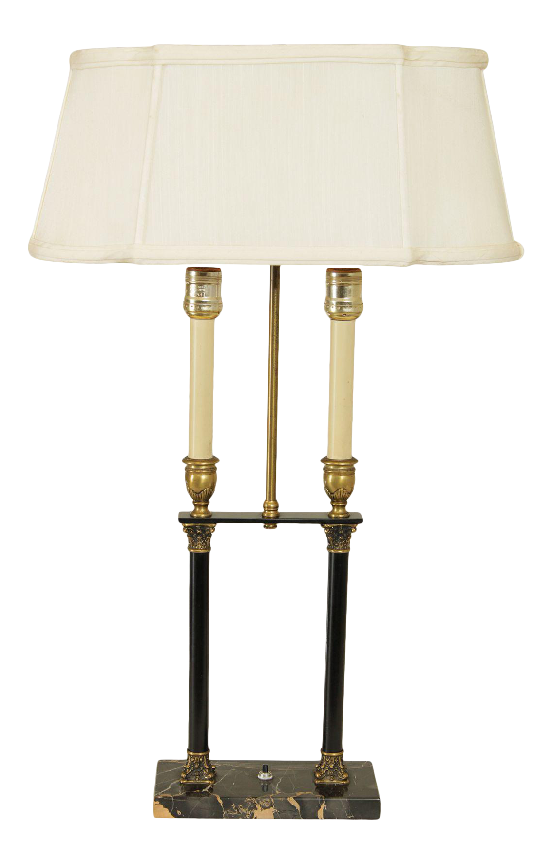 marble column table lamp