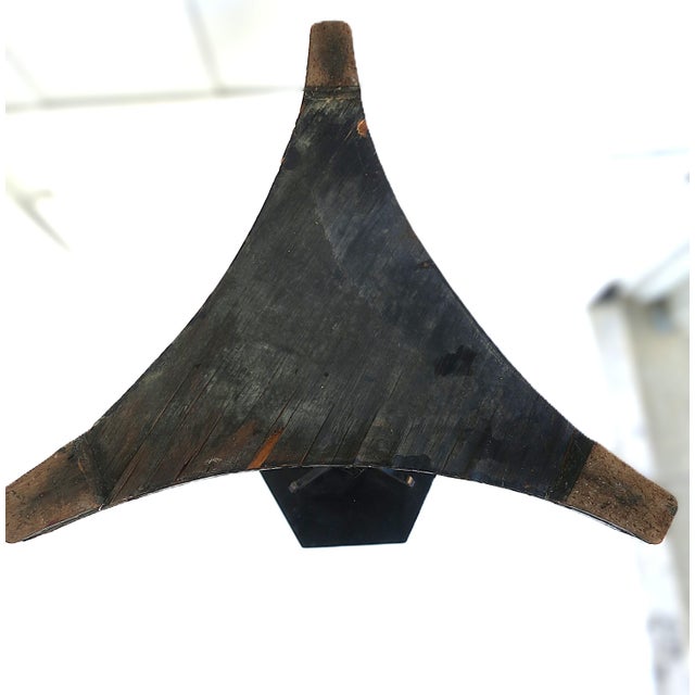 Victorian Black Lacquer Column Pedestal Plant Stand, Tall For Sale - Image 12 of 12