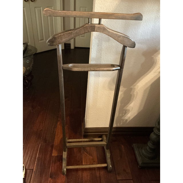 Wood Vintage Gentleman's Clothes Valet For Sale - Image 7 of 8