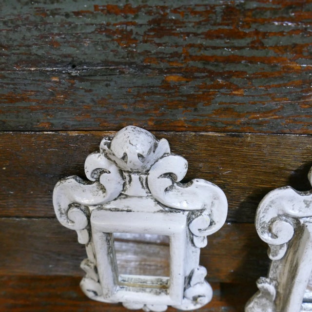 Miniature Carved Rococo Wall Mirrors - a Pair For Sale - Image 11 of 12
