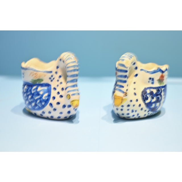 Mid 20th Century Henriot Quimper Swan Egg Cup Server For Sale - Image 5 of 11