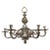 1940s French Silver-Plated Chandelier For Sale - Image 5 of 7