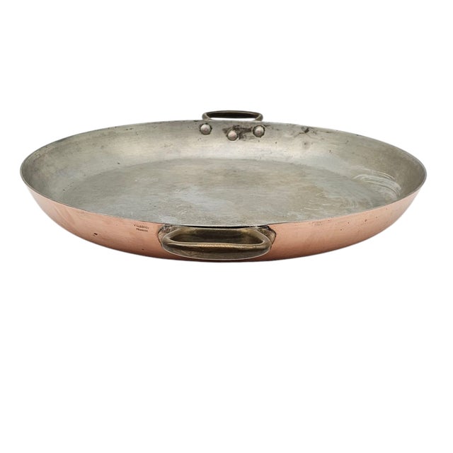 French Copper & Tin Paella Pan by Mauviel for Williams-Sonoma – 16" Rustic Grandeur For Sale - Image 4 of 7