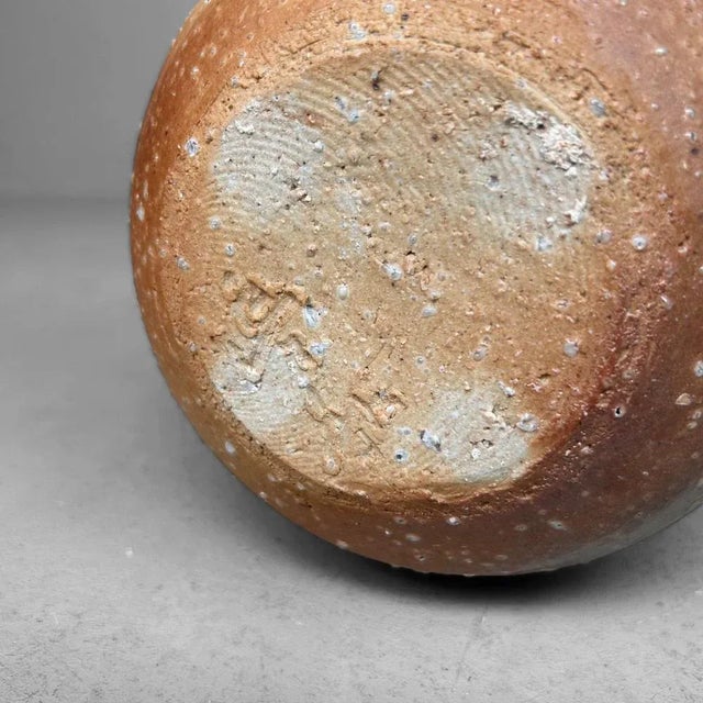 Brown Vintage Shigaraki Ikebana Vase, Japan, 1970 For Sale - Image 8 of 11