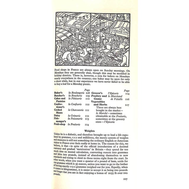 "Eating French Menus and Markets" 1971 Hughes, Spike and Charmian For Sale - Image 9 of 9