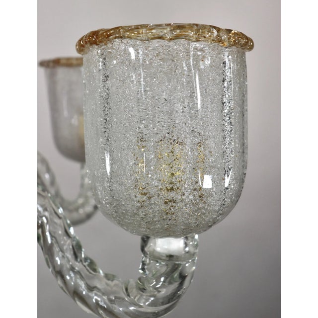 1950s Mid Century Modern Murano Glass Fixture For Sale - Image 5 of 11