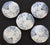 Foley China 19th Century English Bone China Blue and White Tea Cup Set for Five - 15 pcs For Sale - Image 4 of 16