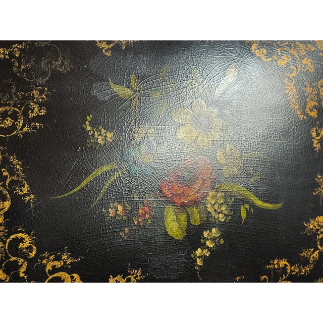 19th Century Large English Papier-Mâché Tray (H 20 X W 26 5/8) For Sale In Austin - Image 6 of 9