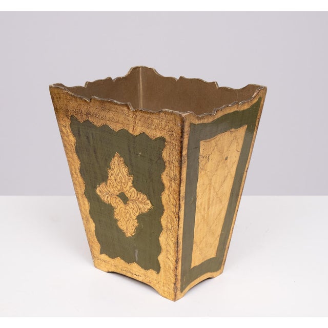Florentine Newspaper Rack, Letter Holder & Paper Basket, Italy, 1960s, Set of 3 For Sale - Image 10 of 18