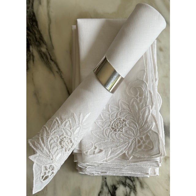 Vintage Contemporary Silver-Plated Napkin Rings, Polished - Set of 8 For Sale - Image 10 of 12