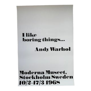 Andy Warhol (1928–1987), I Like Boring Things..., Copyright 2015 the Andy Warhol Foundation for the Visual Arts, Inc..Printed in the Uk For Sale