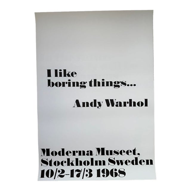 Andy Warhol (1928–1987), I Like Boring Things..., Copyright 2015 the Andy Warhol Foundation for the Visual Arts, Inc..Printed in the Uk For Sale