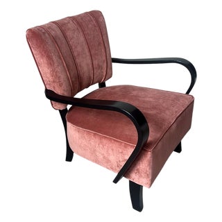Mid 20th Century Art Deco Jindřich Halabala Style Czechoslovak Armchair 1 For Sale