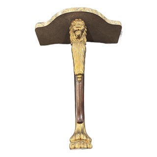Faux Marble Console Bracket With Decorative Single Lion Leg For Sale