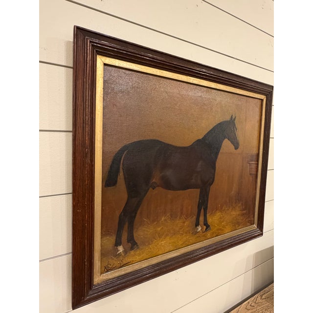 19th Century Equestrian Oil on Canvas For Sale - Image 4 of 8