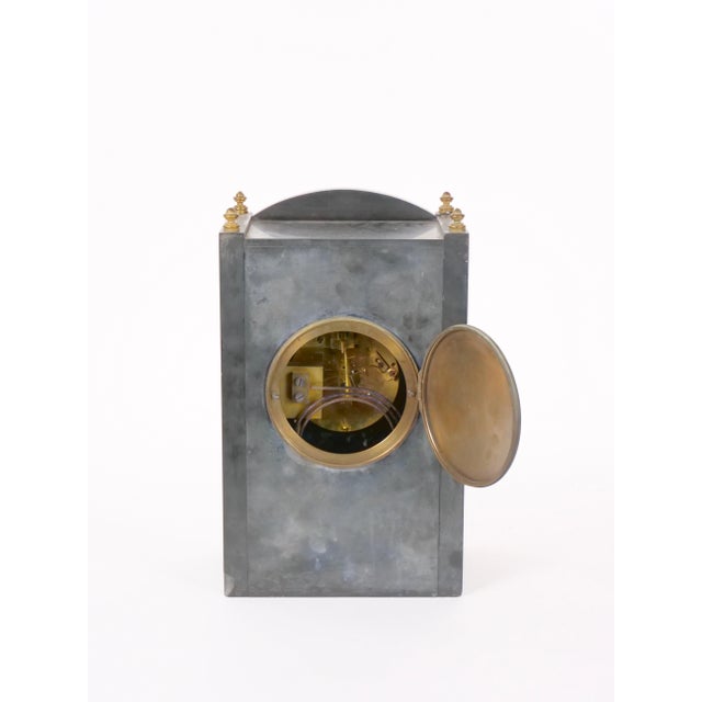 Tiffany & Co. French Black Slate / Enamel Striking Mantel Clock, Circa 1880–1890 For Sale - Image 18 of 18