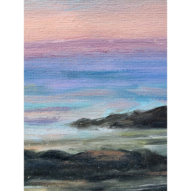 Dennis Sheehan “Shore Stroll, Evening” Original Tonalist Coastal Oil Painting For Sale - Image 13 of 14