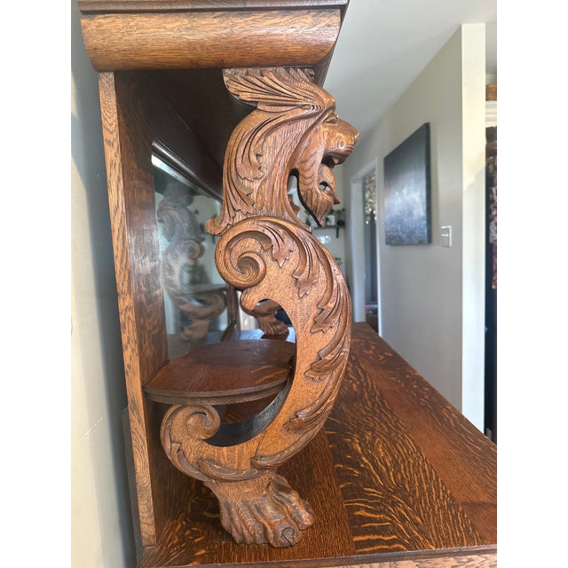 Late 19th Century Late 19th Century Lion Head Board Server For Sale - Image 5 of 10