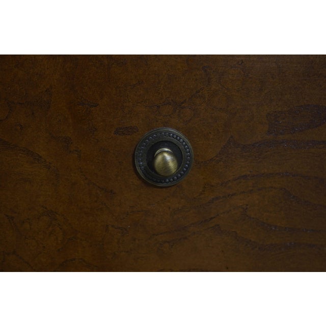 Regency Style Walnut Finish Oversized Nightstand End Table For Sale - Image 9 of 12