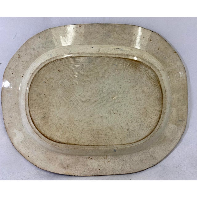 Antique Pearlware Blue Willow Platter Made in England - Circa 19th Century For Sale - Image 11 of 13