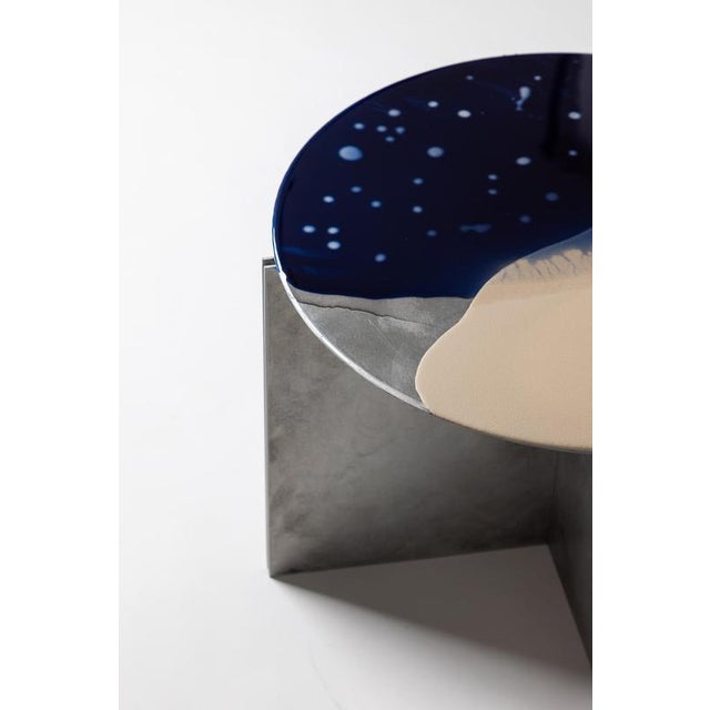 H9 Hand Decorated Metal & Aluminium Side Table by Studio Nyx For Sale - Image 13 of 18