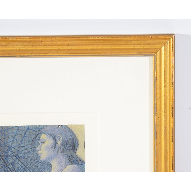 Gordon Mortensen 1990 “Alix” Woodcut Print For Sale - Image 4 of 9