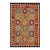 Caucasian Kilim Chocolate Ivory Wool Rug - 5'6" X 7'7" For Sale