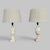 White Vintage Marble Table Lamps, 1920, Set of 2 For Sale - Image 8 of 8