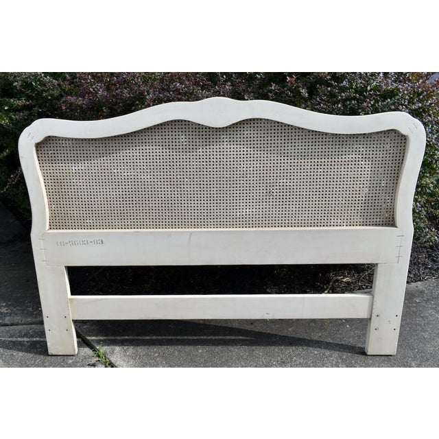 Vintage Henredon Full Size French Provincial Style Headbord W/Cane Backing For Sale - Image 12 of 13