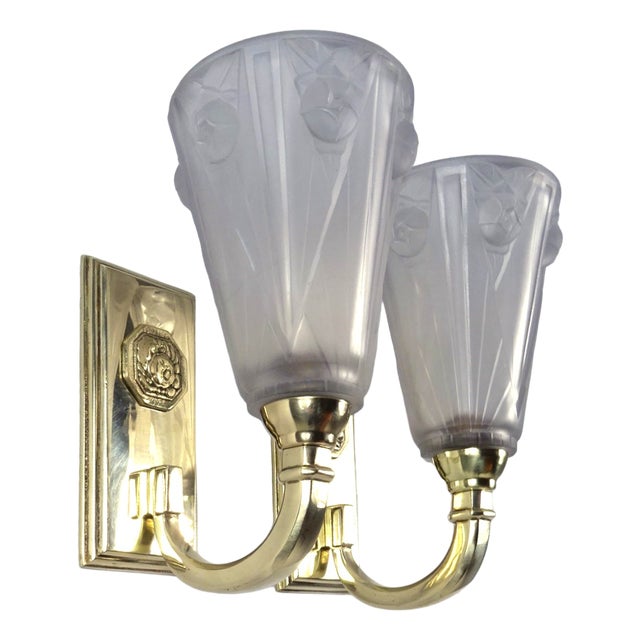 Art Deco Sconces in Bronze, France, 1920s-1930s, Set of 2 For Sale
